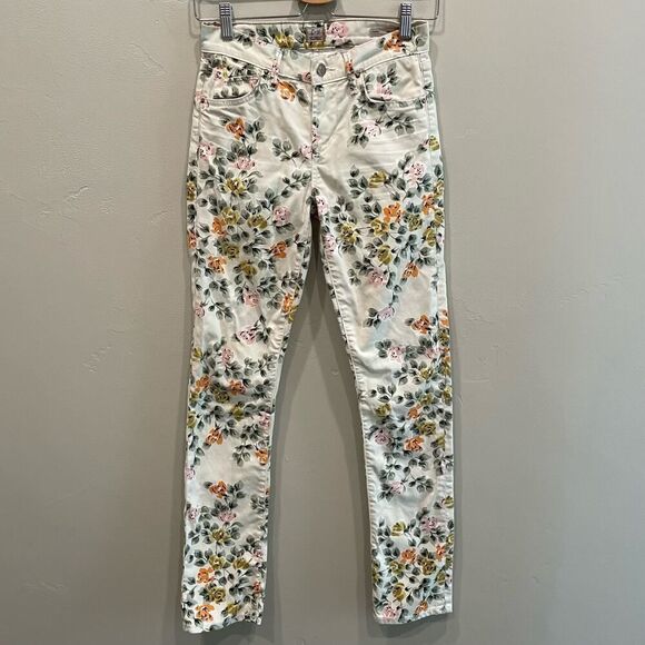 Citizens of Humanity Mandy High Waist Retro Slim Roll Up Floral Jeans - Size: 25 - Picture 2 of 14